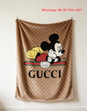 Gucci Lying Mickey Mouse Flannel Blanket Wall Hanging throw blanket IMG_2416